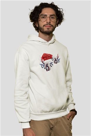 Airplane Beyaz Unisex Hoodie