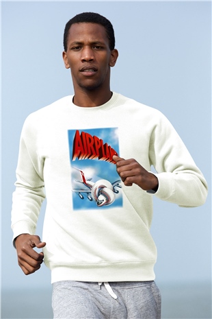Airplane Beyaz Unisex Sweatshirt