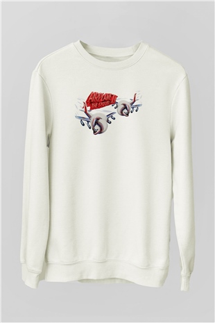 Airplane Beyaz Unisex  Sweatshirt