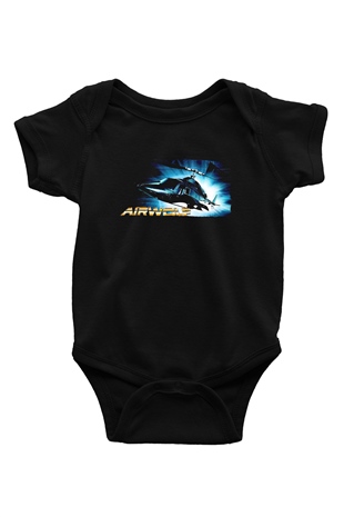 Airwolf Siyah Bebek Body - Zıbın