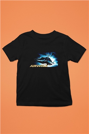 Airwolf Siyah Unisex  Çocuk Tişört