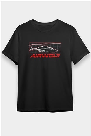 Airwolf Siyah Unisex Tişört