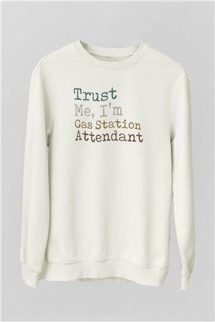Akaryakıt Beyaz Unisex Sweatshirt