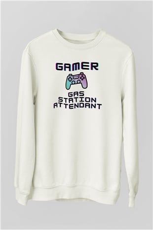 Akaryakıt Beyaz Unisex Sweatshirt