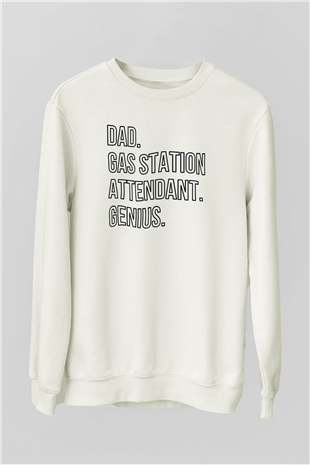 Akaryakıt Beyaz Unisex Sweatshirt