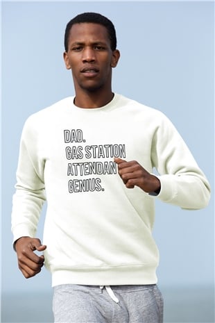 Akaryakıt Beyaz Unisex Sweatshirt