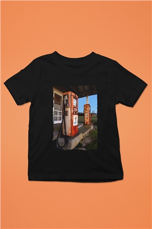 Akaryakıt Siyah Unisex Çocuk Tişört