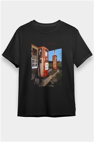 Akaryakıt Siyah Unisex Tişört T-Shirt - TişörtFabrikası