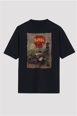 Akaryakıt Siyah Oversize Tişört Oversize T-shirt - TişörtFabrikası