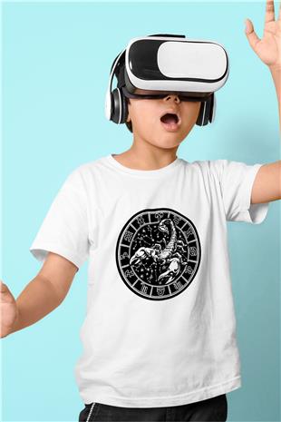 Akrep Burcu Baskılı Beyaz Unisex Beyaz Çocuk Tişört - Tshirt