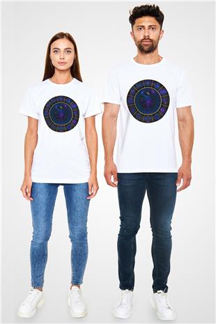 Akrep Burcu Unisex Baskılı Beyaz Tişört - Tshirt