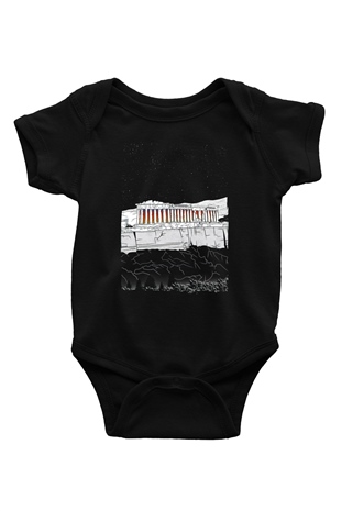 Akropolis Siyah Bebek Body - Zıbın