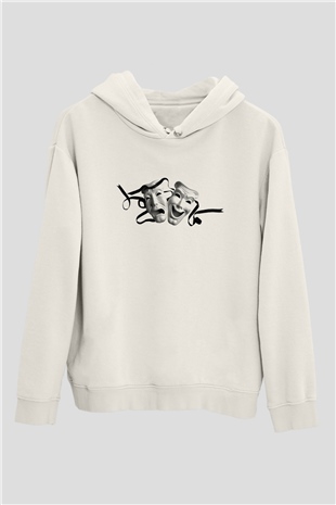 Aktör Beyaz Unisex Hoodie