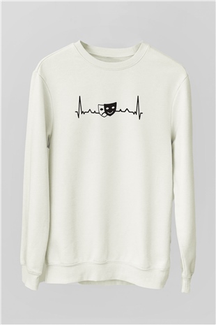 Aktör Beyaz Unisex Sweatshirt