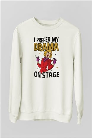 Aktör Beyaz Unisex Sweatshirt