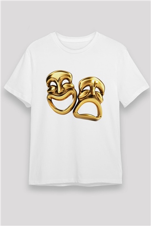 Aktör Beyaz Unisex Tişört T-Shirt - TişörtFabrikası