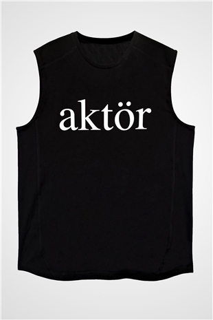 Aktör Siyah Unisex Kolsuz Tişört