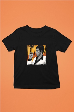 Al Pacino Baskılı Unisex Siyah Çocuk Tişört