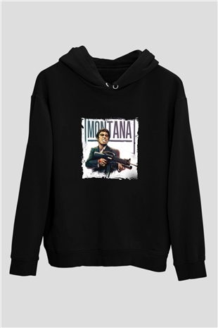Al Pacino Baskılı Unisex Siyah Hoodie