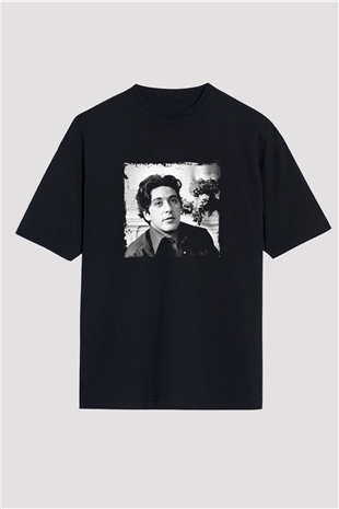 Al Pacino Baskılı Unisex Siyah Oversize Tişört