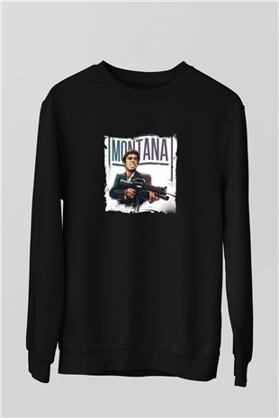 Al Pacino Baskılı Unisex Siyah Sweatshirt
