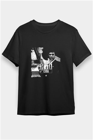 Al Pacino Baskılı Unisex Siyah Tişört