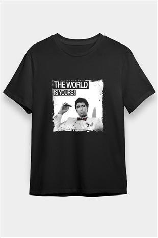 Al Pacino Baskılı Unisex Siyah Tişört