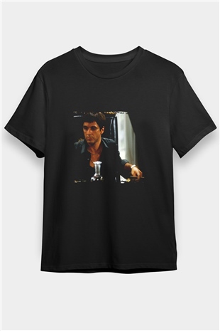 Al Pacino Baskılı Unisex Siyah Tişört