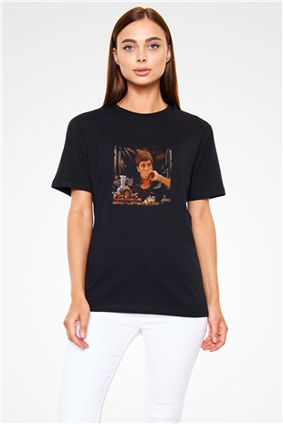 Al Pacino Baskılı Unisex Siyah Tişört