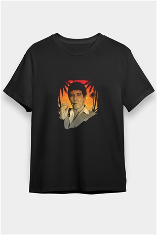 Al Pacino Baskılı Unisex Siyah Tişört