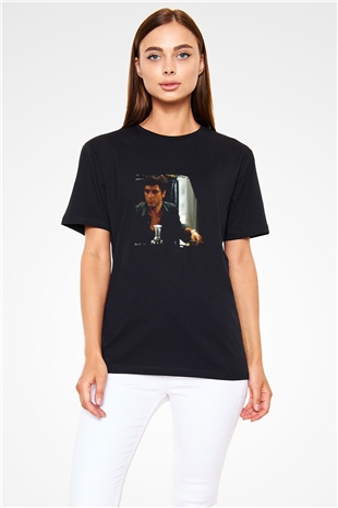 Al Pacino Baskılı Unisex Siyah Tişört