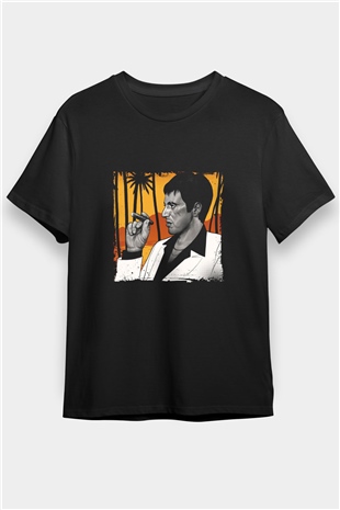Al Pacino Baskılı Unisex Siyah Tişört