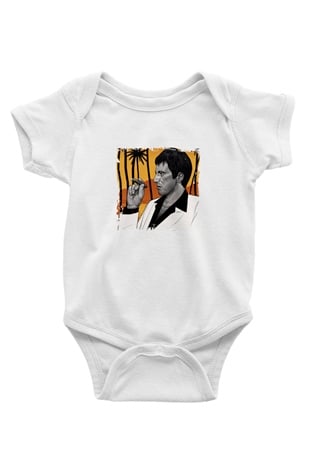 Al Pacino Unisex Baskılı Beyaz Bebek Body - Zıbın