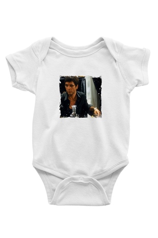 Al Pacino Unisex Baskılı Beyaz Bebek Body - Zıbın
