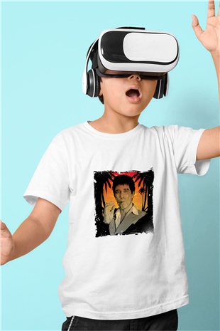 Al Pacino Unisex Baskılı Beyaz Çocuk Tişört