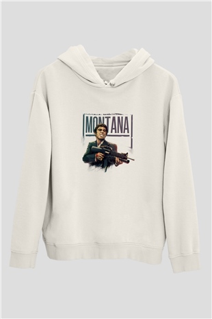 Al Pacino Unisex Baskılı Beyaz Kapüşonlu Sweatshirt