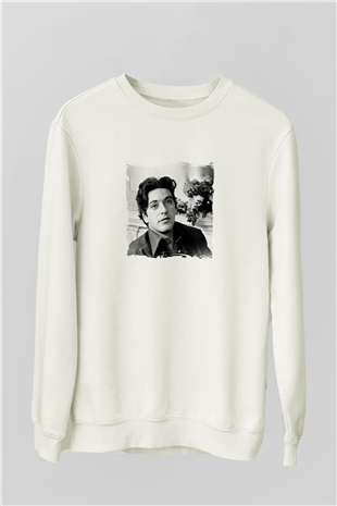 Al Pacino Unisex Baskılı Beyaz Sweatshirt