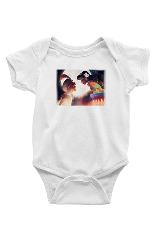 Aladdin Baskılı Beyaz Unisex Bebek Body - Zıbın