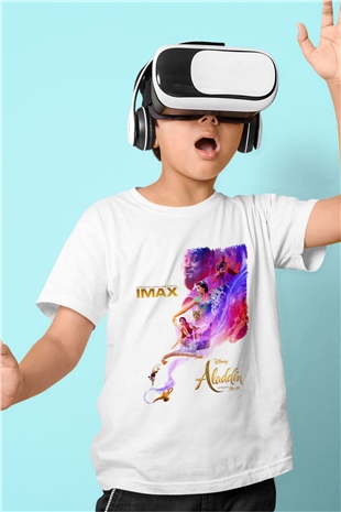 Aladdin Beyaz Unisex Çocuk Tişört