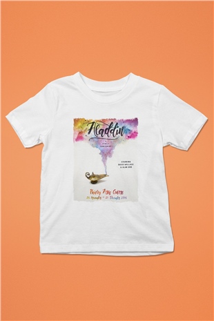 Aladdin Beyaz Unisex Çocuk Tişört