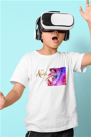 Aladdin Beyaz Unisex Çocuk Tişört