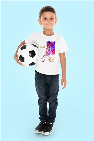 Aladdin Beyaz Unisex Çocuk Tişört