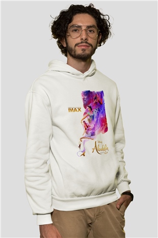 Aladdin Beyaz Unisex Hoodie