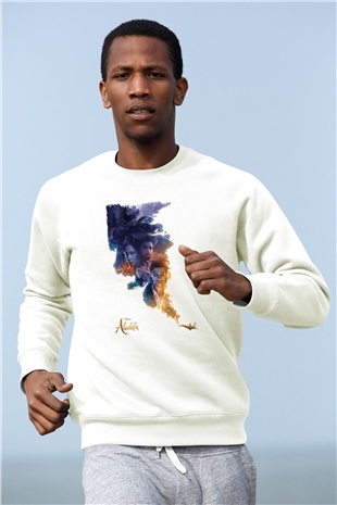Aladdin Beyaz Unisex Sweatshirt