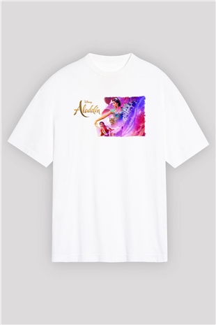 Aladdin Beyaz Oversize Tişört Oversize T-shirt