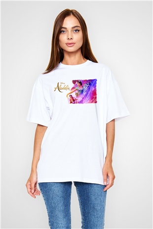 Aladdin Beyaz Oversize Tişört Oversize T-shirt