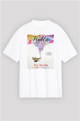 Aladdin Beyaz Oversize Tişört Oversize T-shirt