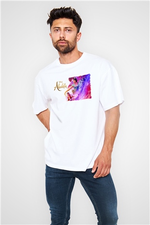 Aladdin Beyaz Oversize Tişört Oversize T-shirt