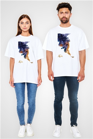 Aladdin Beyaz Oversize Tişört Oversize T-shirt