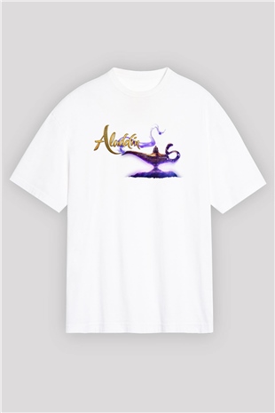Aladdin Beyaz Oversize Tişört Oversize T-shirt